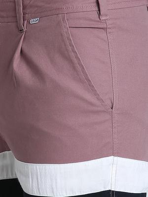 purple color block bermuda shorts - 16701847 - Standard Image - 5