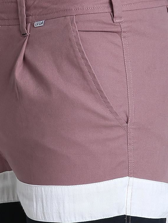 purple color block bermuda shorts - 16701847 - Zoom Image - 5