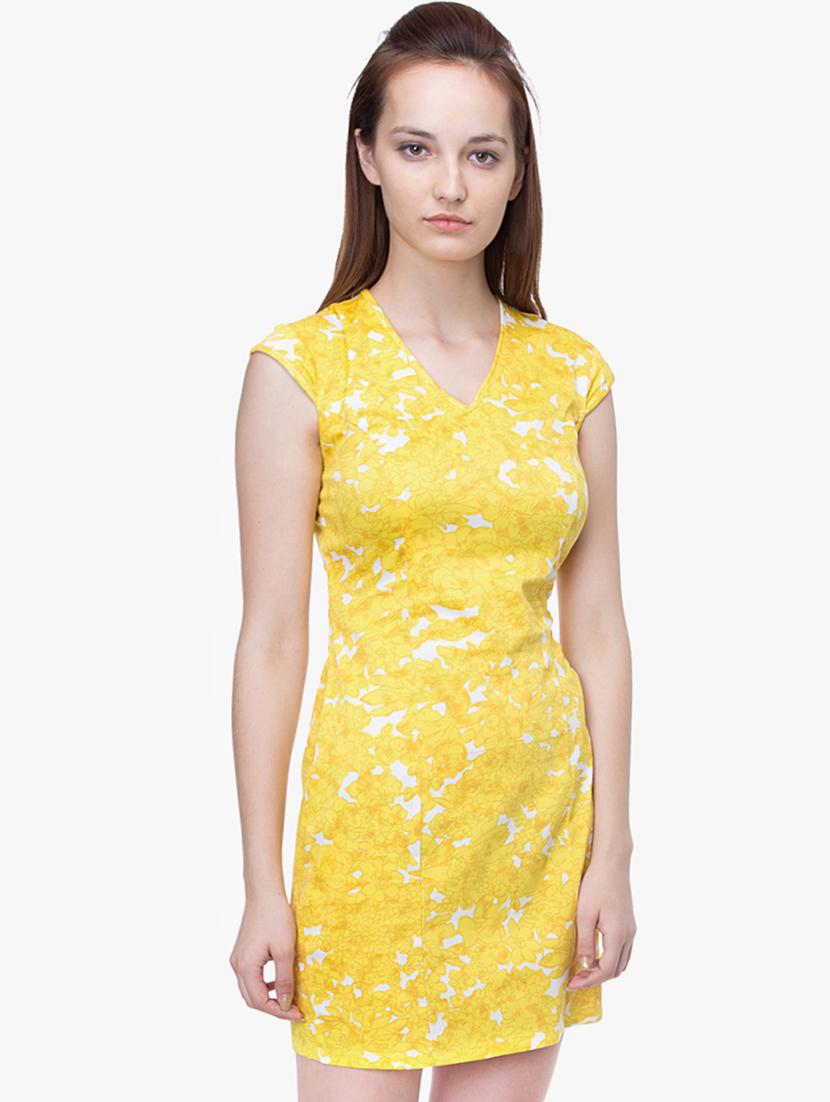 low cut out back floral bodycon dress - 16701994 - Zoom Image - 2