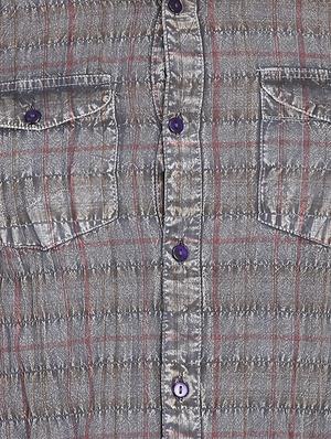 grey checkered casual shirt - 16702059 - Standard Image - 5