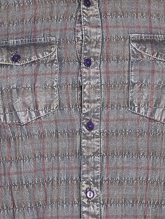 grey checkered casual shirt - 16702059 - Zoom Image - 5
