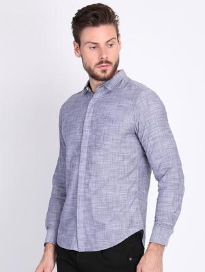 grey solid casual shirt - 16702179 - Standard Image - 2