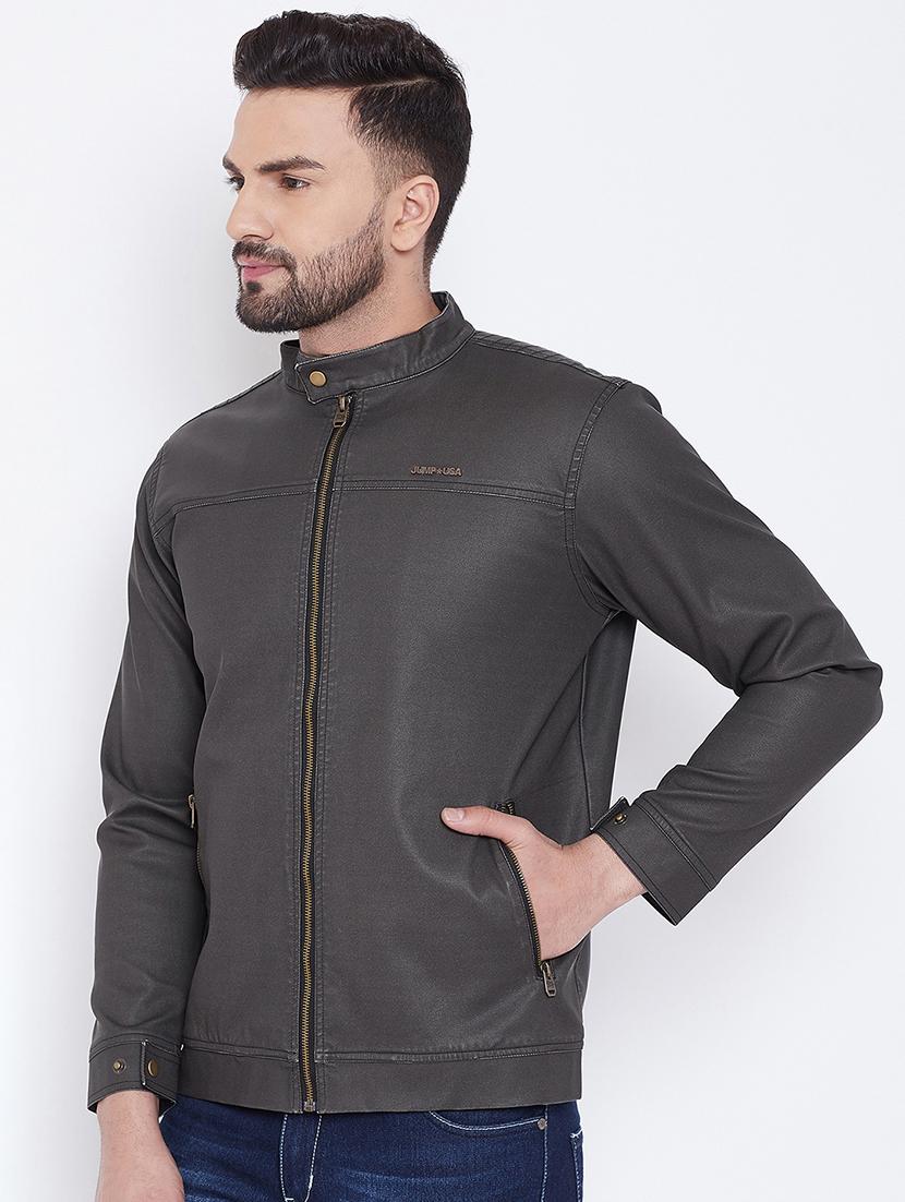 black solid biker jacket - 16702303 - Zoom Image - 2