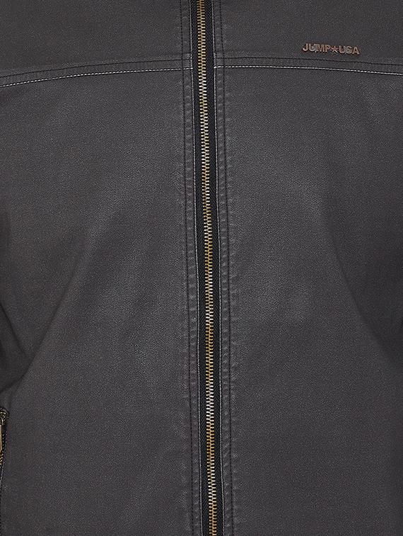 black solid biker jacket - 16702303 - Zoom Image - 5