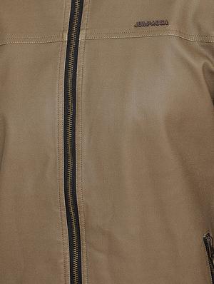 brown solid biker jacket - 16702304 - Standard Image - 5