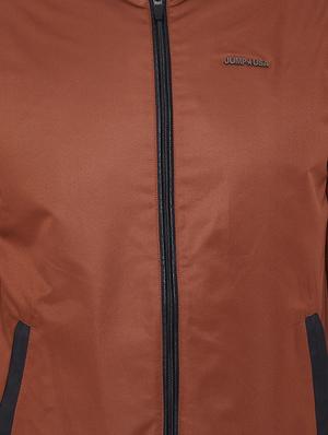 brown solid bomber jacket - 16702355 - Standard Image - 5
