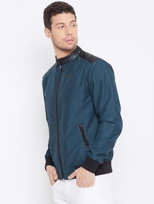 blue solid bomber jacket - 16702356 - Standard Image - 2