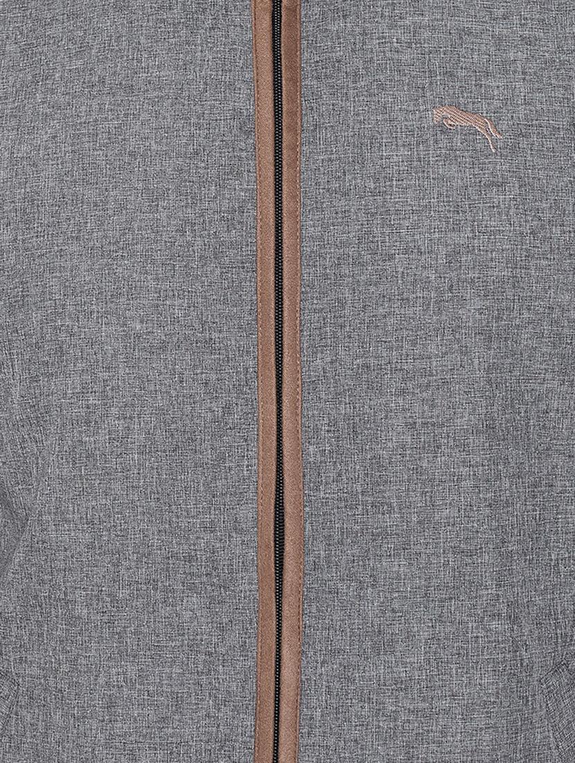grey solid casual jacket - 16702358 - Zoom Image - 5