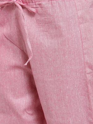 tie front solid flat front trouser - 16702670 - Standard Image - 5