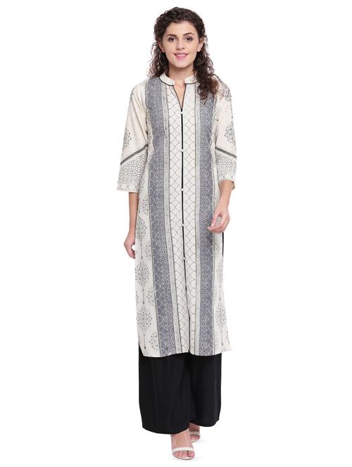 printed straight kurta - 16702741 - Standard Image - 1