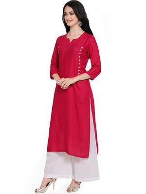 solid straight kurta - 16703011 - Standard Image - 2