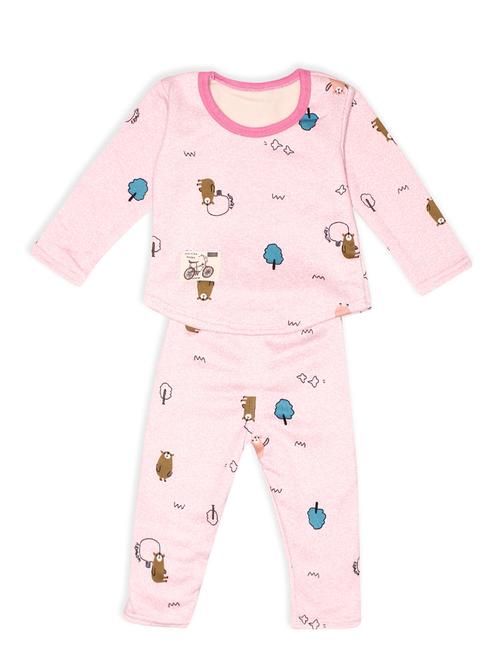 pink cotton pyjama set nightwear - 16703036 - Standard Image - 1
