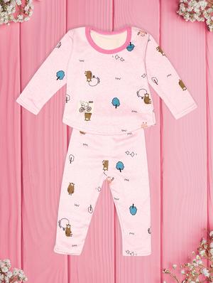 pink cotton pyjama set nightwear - 16703036 - Standard Image - 2