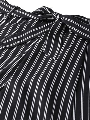 tie knot striped straight palazzo - 16703057 - Standard Image - 5