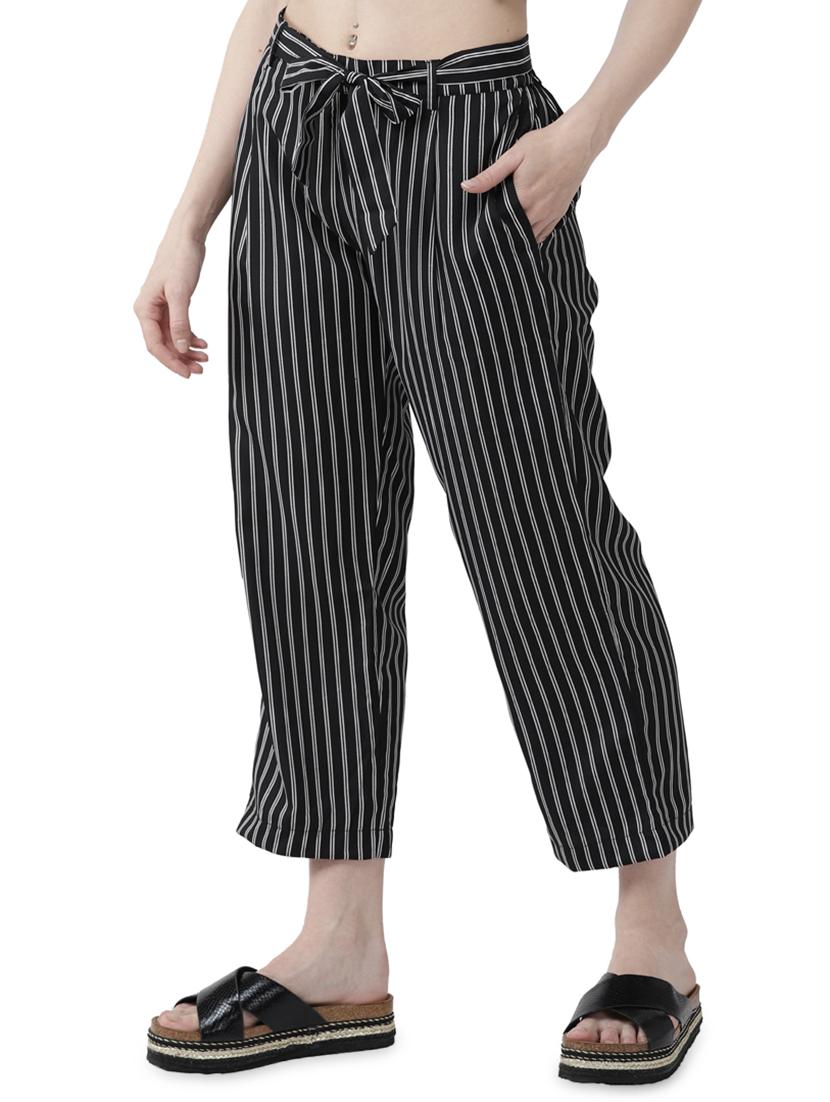 tie knot striped straight palazzo - 16703057 - Zoom Image - 2