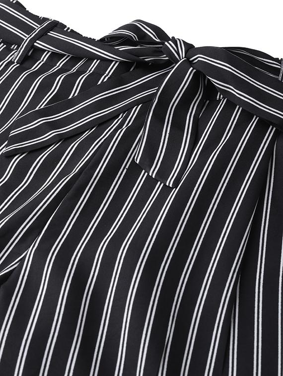 tie knot striped straight palazzo - 16703057 - Zoom Image - 5