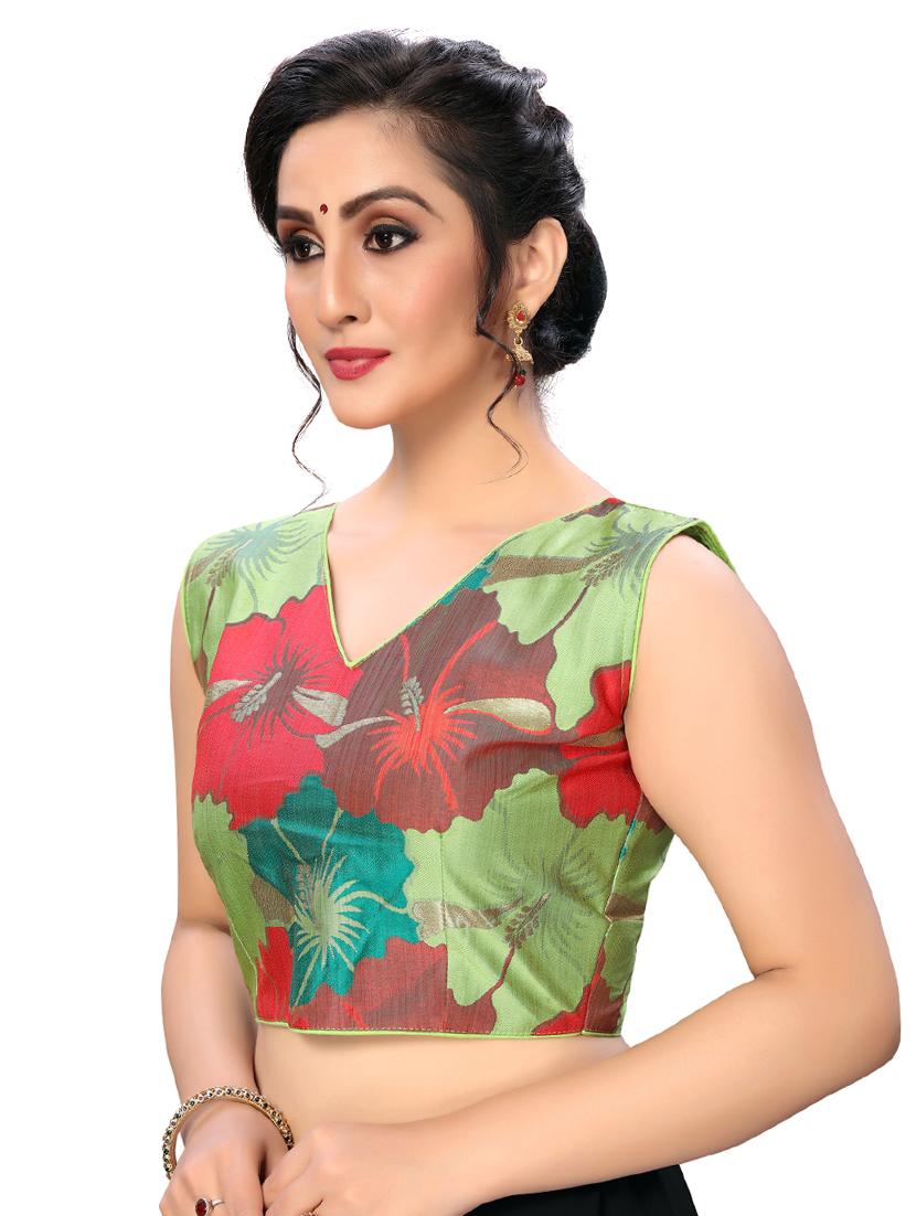 floral print back detailed blouse - 16703326 - Zoom Image - 2