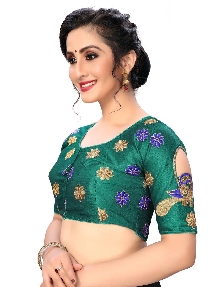 solid embroidered blouse - 16703349 - Zoom Image - 2