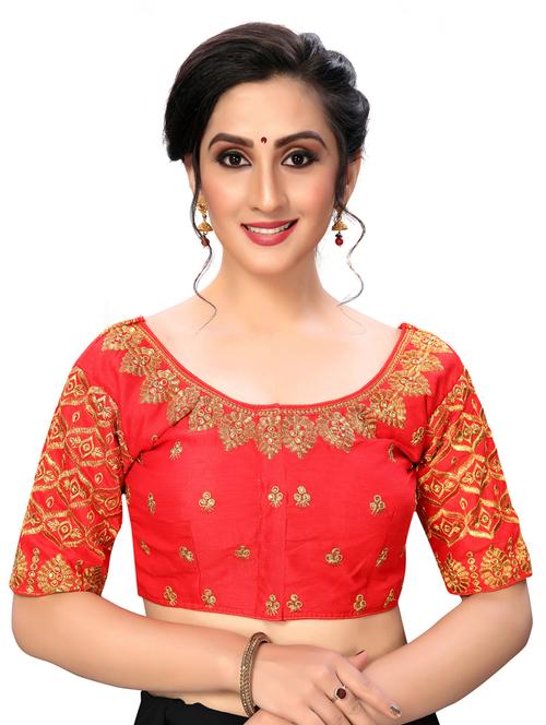 solid embroidered blouse - 16703369 - Standard Image - 1