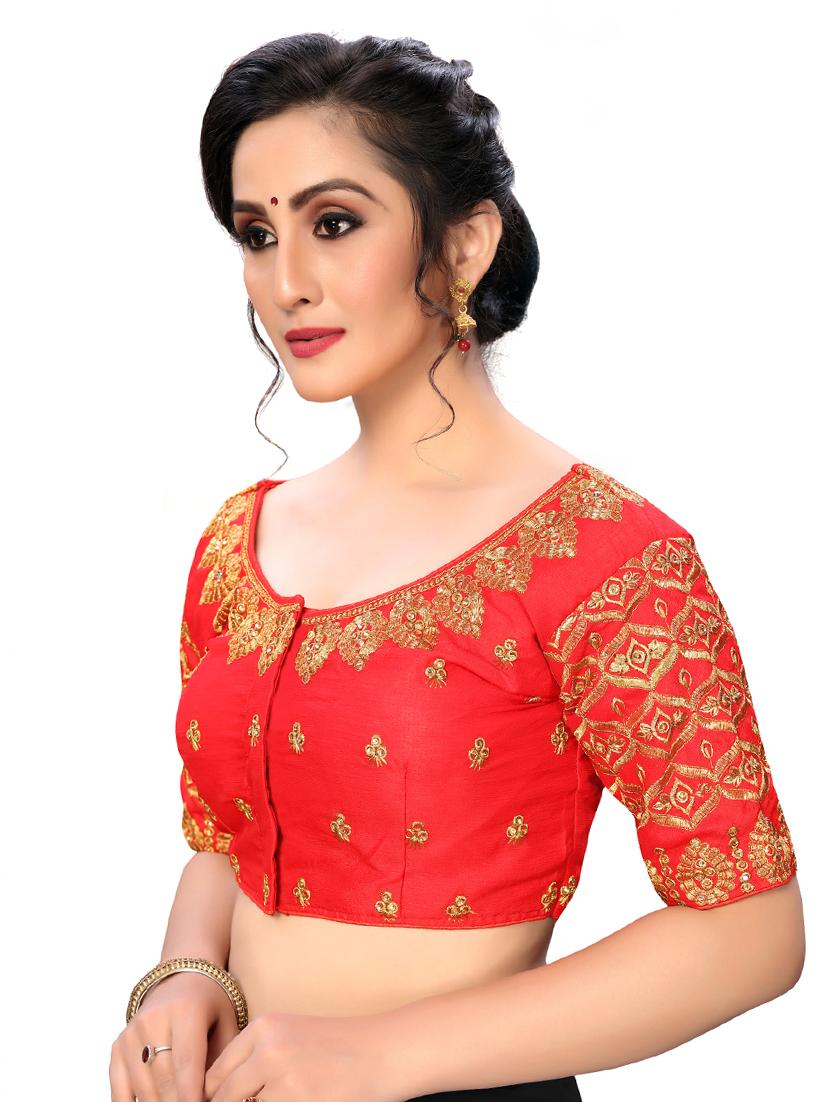 solid embroidered blouse - 16703369 - Zoom Image - 2
