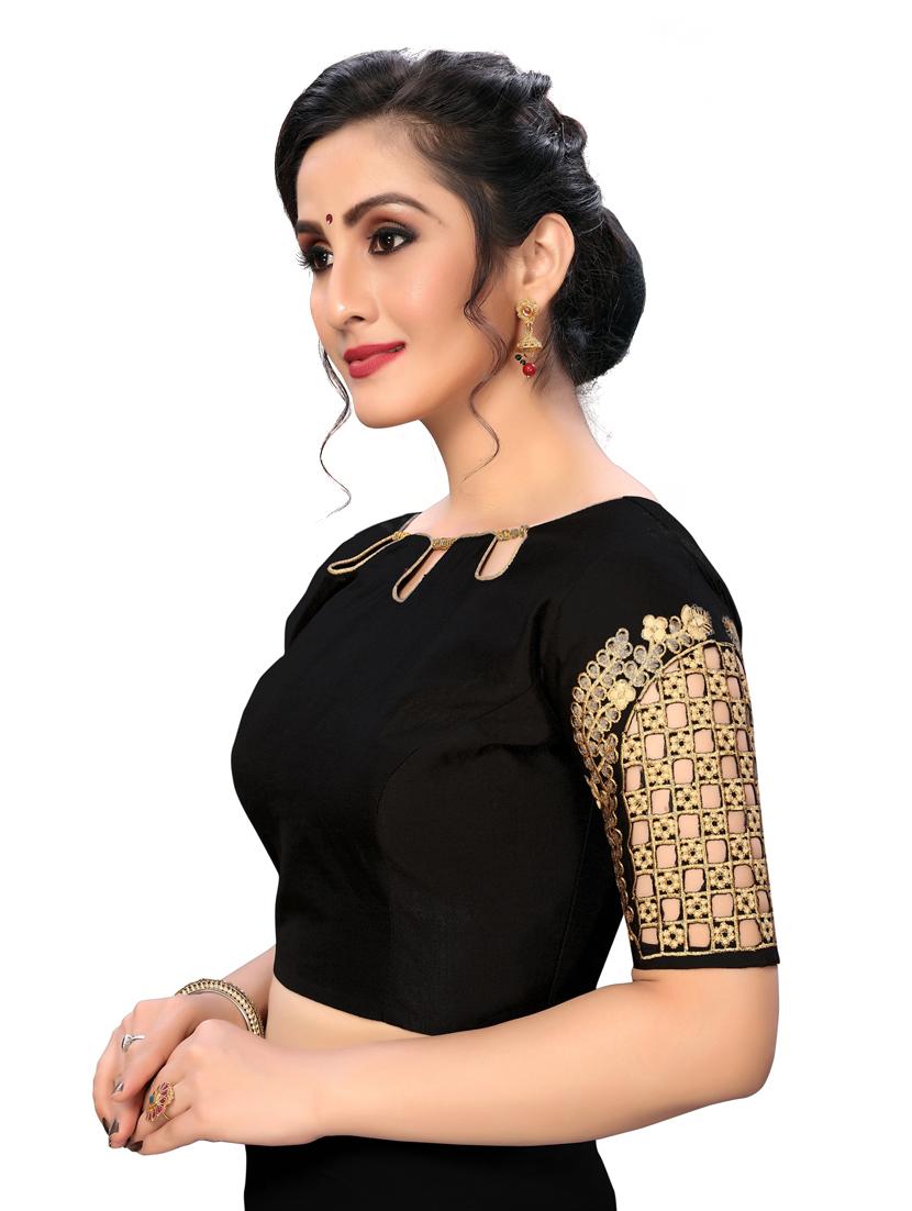 solid embroidered blouse - 16703372 - Zoom Image - 2
