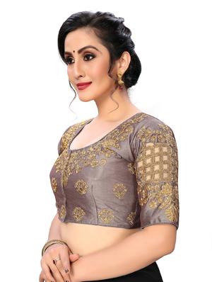 solid embroidered blouse - 16703390 - Standard Image - 2