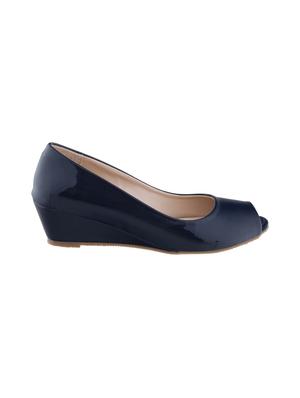 navy slip on wedges - 16704220 - Standard Image - 2