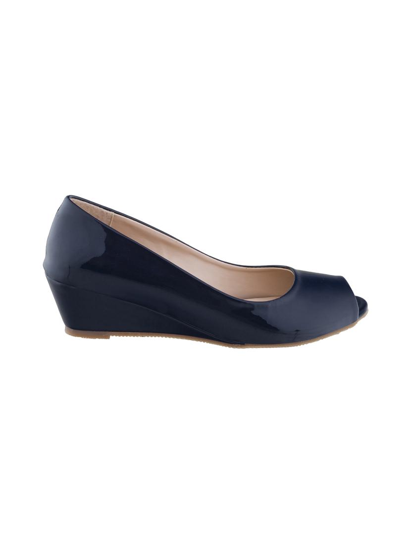 navy slip on wedges - 16704220 - Zoom Image - 2