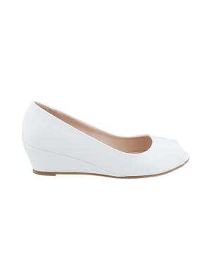 white slip on wedges - 16704223 - Standard Image - 2