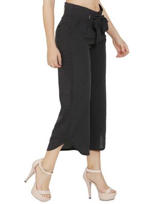 tie up waist wide leg trouser - 16704329 - Standard Image - 2