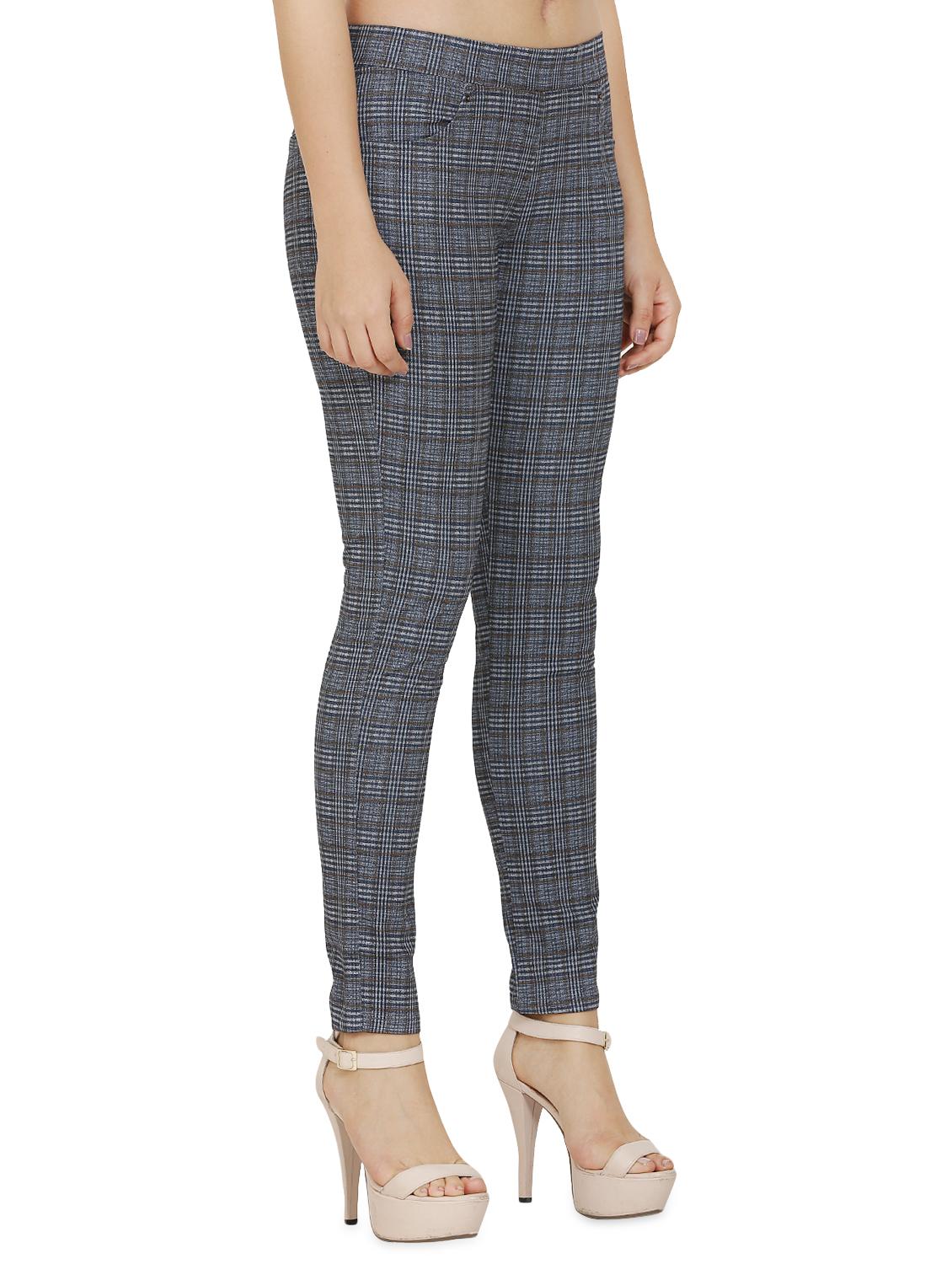 high rise checkered trouser - 16704333 - Zoom Image - 2