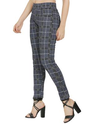 high rise checkered trouser - 16704335 - Standard Image - 2