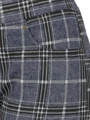 high rise checkered trouser - 16704335 - Standard Image - 5