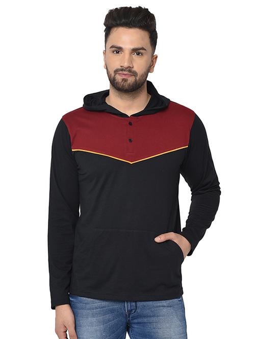 black color block t-shirt - 16704443 - Standard Image - 1