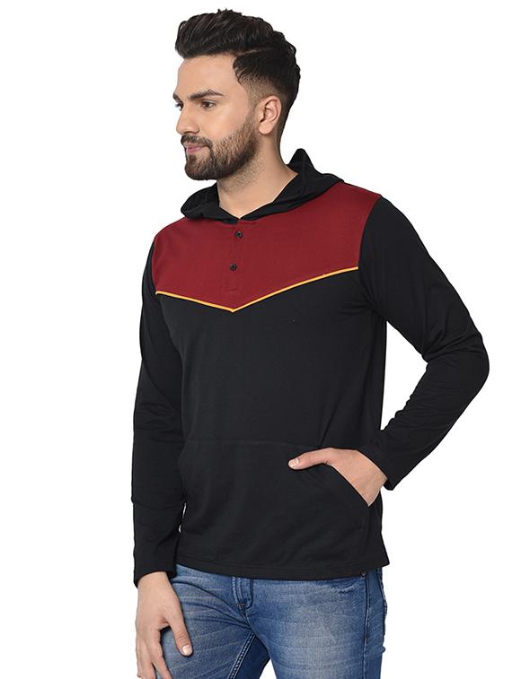 black color block t-shirt - 16704443 - Zoom Image - 2
