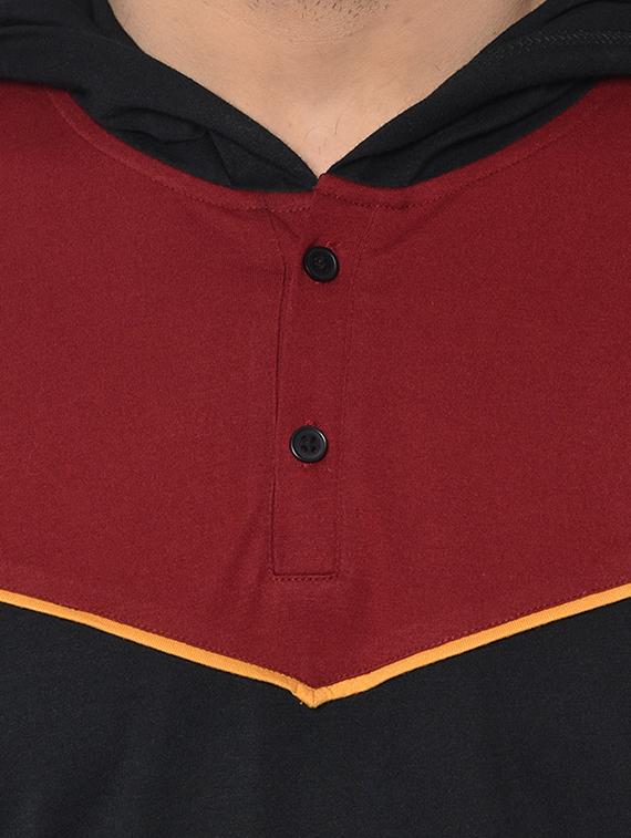 black color block t-shirt - 16704443 - Zoom Image - 5