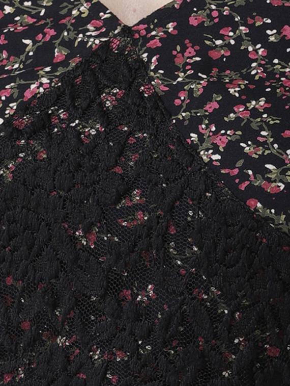 lace panel floral top - 16704482 - Zoom Image - 5