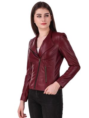 lapel neck leather/leatherette jacket - 16704557 - Standard Image - 2