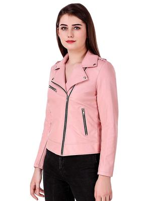 lapel necka leather/leatherette jacket - 16704566 - Standard Image - 2