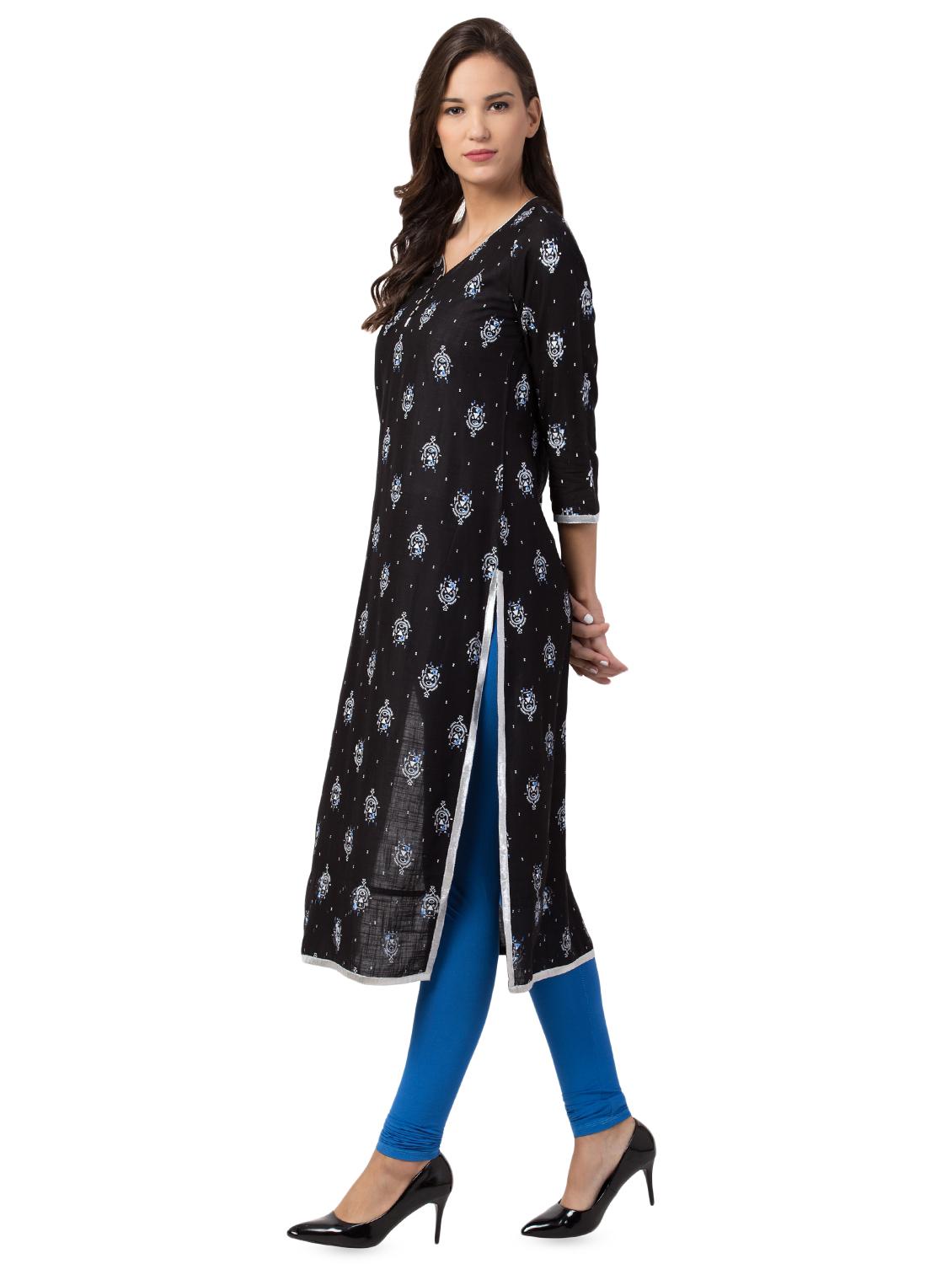 printed straight kurta - 16704614 - Zoom Image - 2
