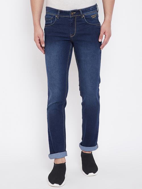 blue light washed denim jeans - 16705999 - Standard Image - 1