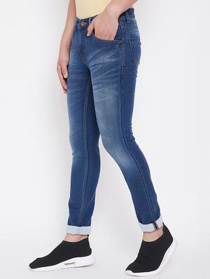 blue light washed denim jeans - 16706011 - Standard Image - 2