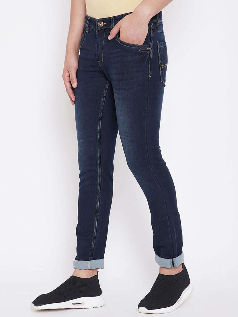 dark blue light washed denim jeans - 16706012 - Zoom Image - 2