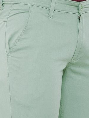 green solid chinos - 16706031 - Standard Image - 5