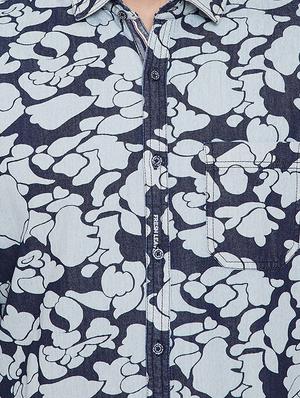 blue printed casual shirt - 16706067 - Standard Image - 5