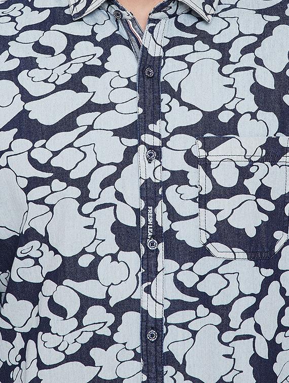 blue printed casual shirt - 16706067 - Zoom Image - 5
