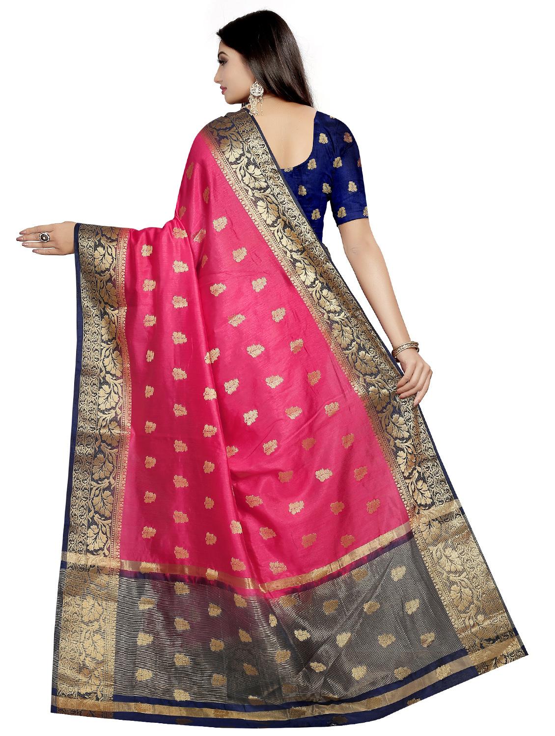 self design kanjivaram saree with blouse - 16706080 - Zoom Image - 2