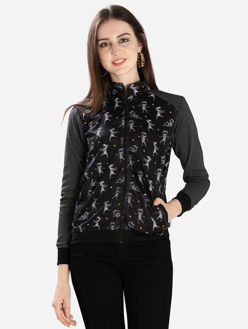 quirky sleeved mandarin neck jacket - 16706200 - Standard Image - 1