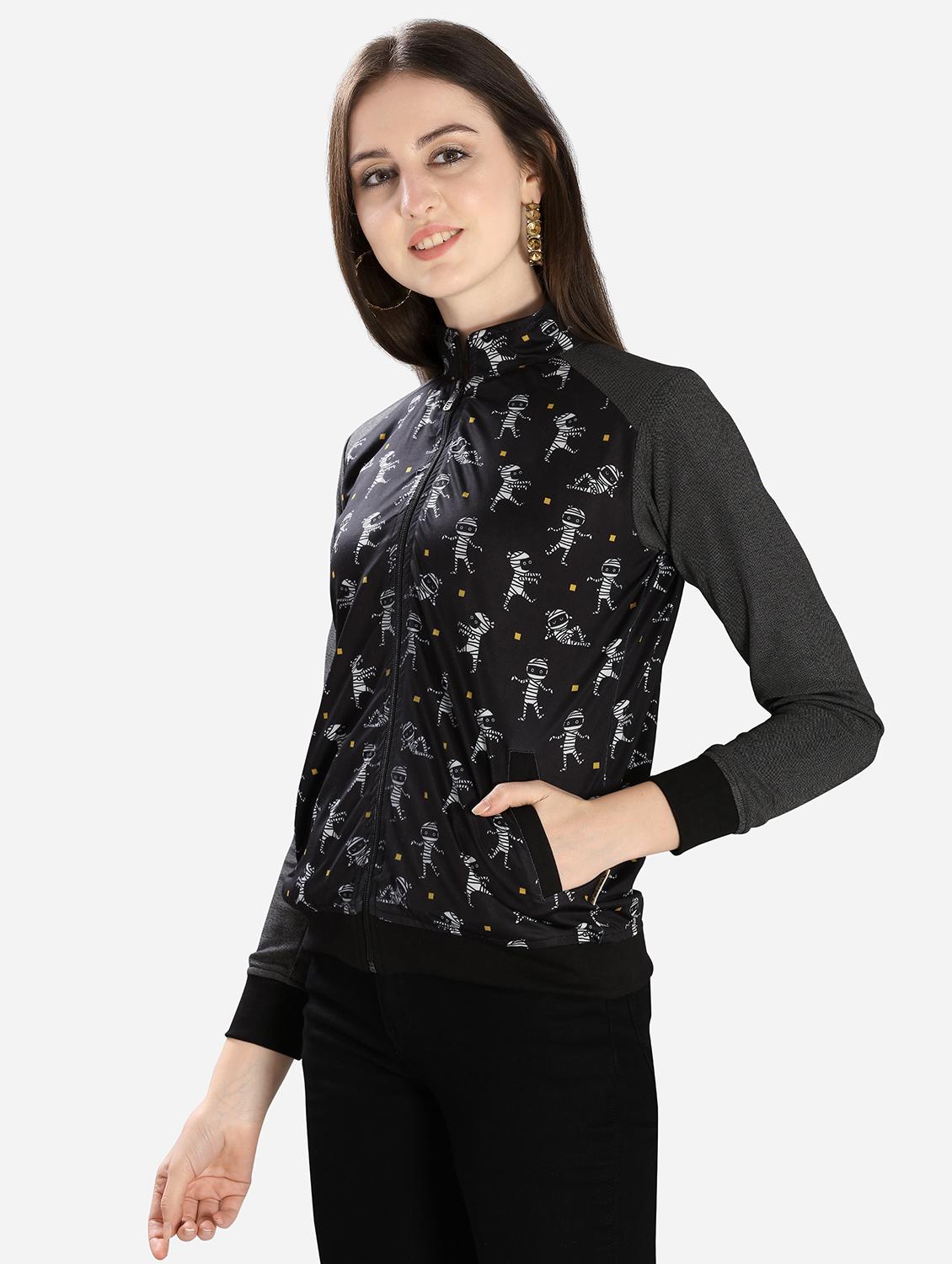quirky sleeved mandarin neck jacket - 16706200 - Zoom Image - 2