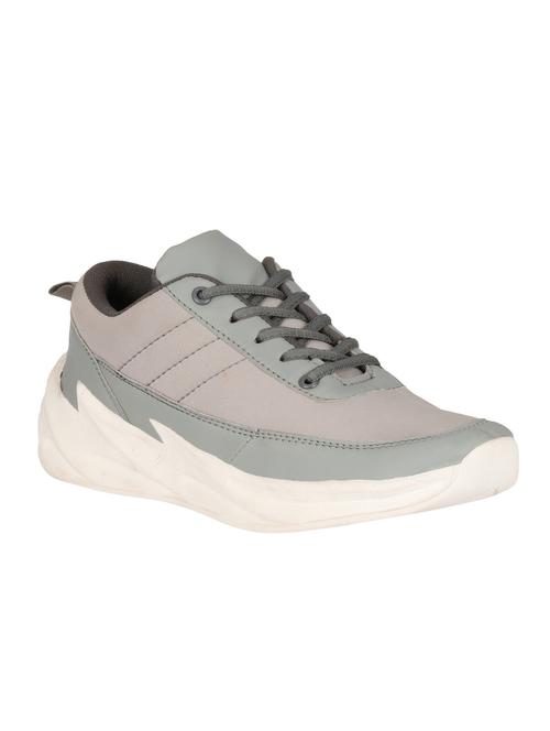 grey canvas lace up sport shoes - 16706347 - Standard Image - 1